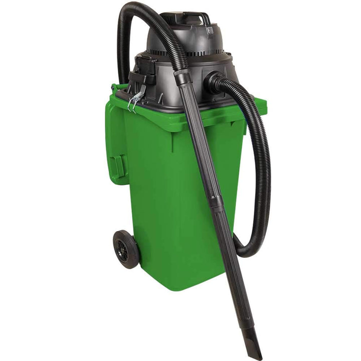 BRB Nass-/Trockensauger/Industriesauger 1100 Watt, mit 120 Liter Behälter (DIN Mülltonne) (grün), Gr