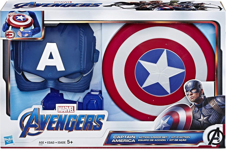 MARVEL Avengers Captain America Rollenspiel-Set (Captain America Maske und Magnetschild Spielzeug fü