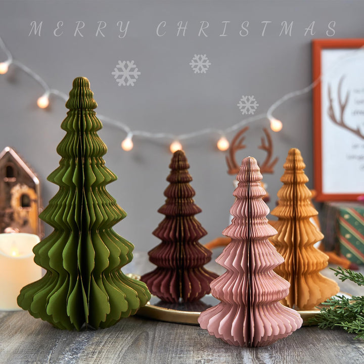 EASY JOY Christbaumschmuck, Deko Ornamente für den Weihnachtsbaum 31cm,21cm-grün, Gelb, Rosa, Braun,