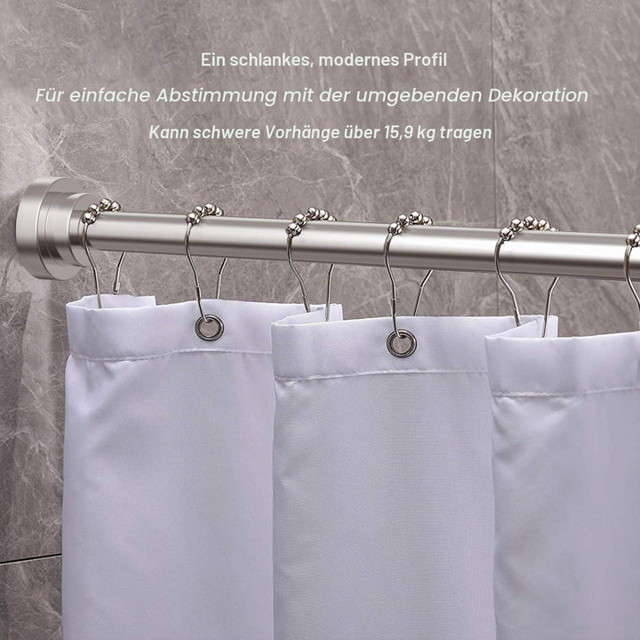 Teleskopstange Siler 120cm-290cm Duschvorhangstange ohne Bohren aus Edelstahl ausziehbare Kleidersta
