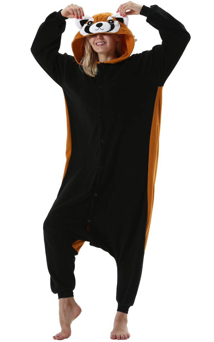 ULEEMARK Damen Herren Jumpsuit Onesie Tier Fasching Halloween Kostüm Lounge Sleepsuit Cosplay Overal
