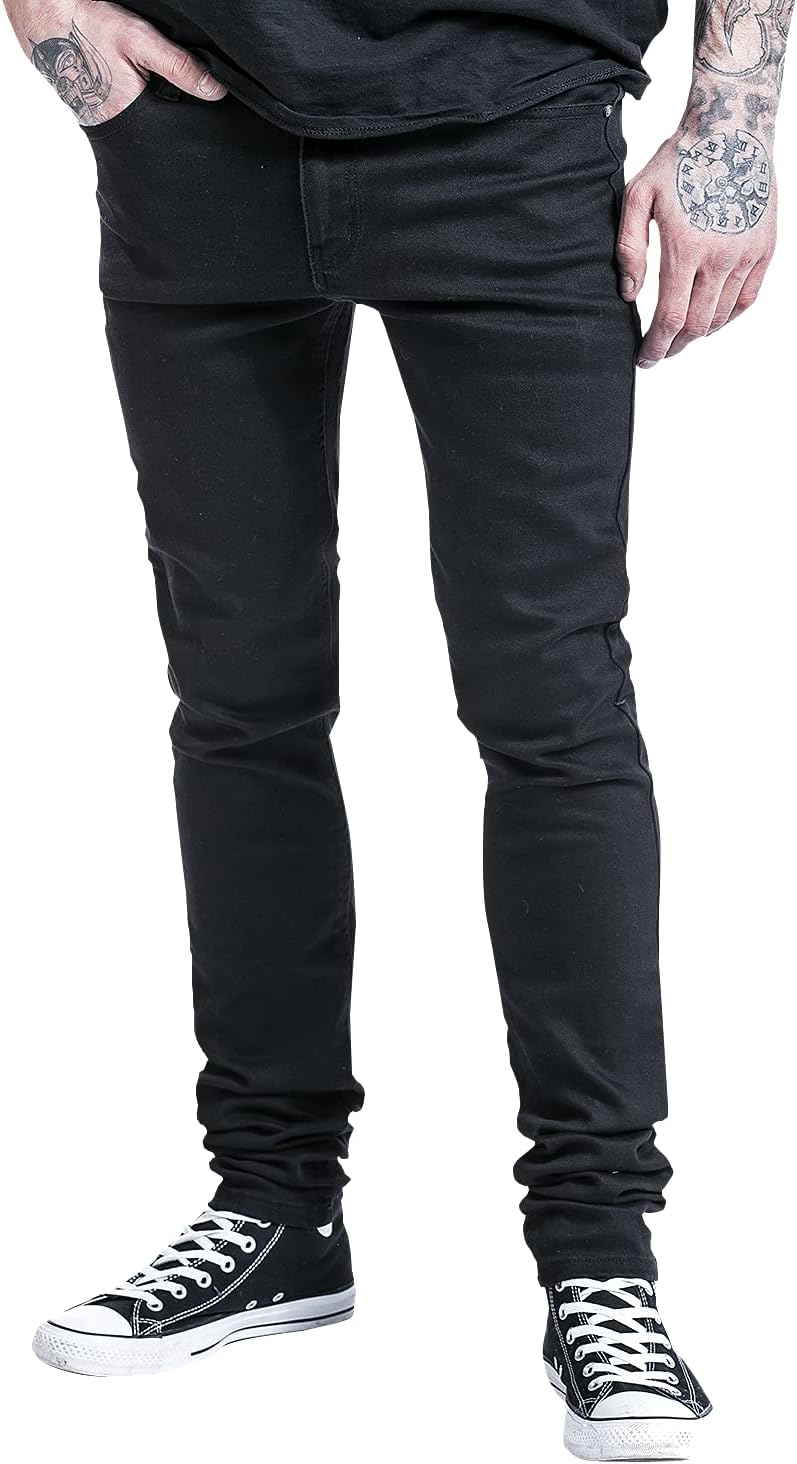 RED by EMP Herren Schwarze Skinny Jeans W32L34