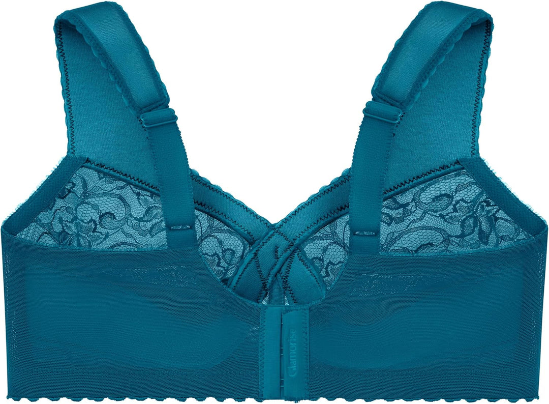 Glamorise Damen Bügelloser MagicLift-Stütz-BH für grosse Grössen Nr. 1000 80B Dunkelpetrol, 80B Dunk