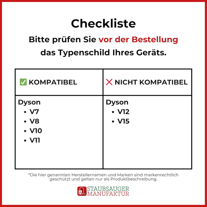PRIMEBAG Saugrohr und Elektrobürste mit Soft-Walze kompatibel mit Dyson V10 V11 V7 V8 SV10 SV11 Akku