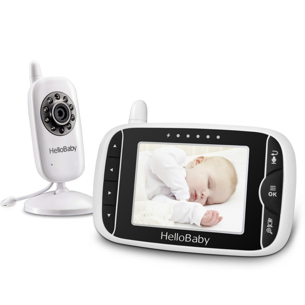 HelloBaby Babyphone mit Kamera HB32 3.2" Digital Funk TFT LCD Drahtloser Video baby Monitor mit Digi