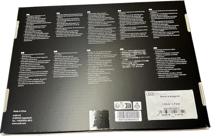Audi 420093050C Batterieerhaltungsgerät mit Konturenstecker, 220 V-240 V, Gold
