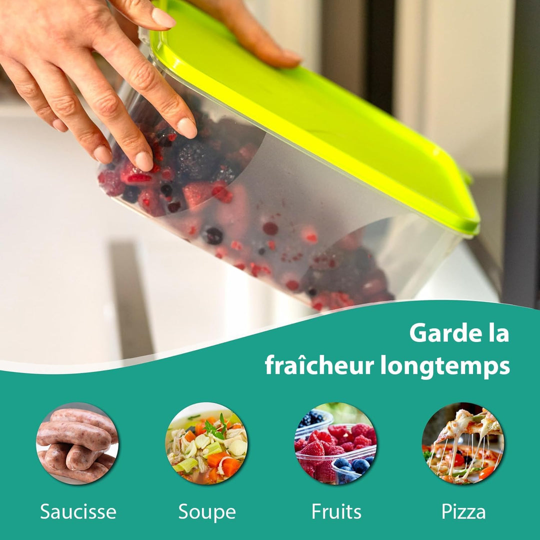 MiraHome Vorratsdosen Set 10x0,5L quadratisch grün – Perfekt zur Aufbewahrung &amp; Organisation für Leb