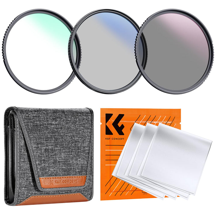 K&amp;F CONCEPT 40,5mm Filterset MC UV Filter+ Polfilter (CPL)+ Graufilter mit Fester Dichte(ND4)（Nano-K