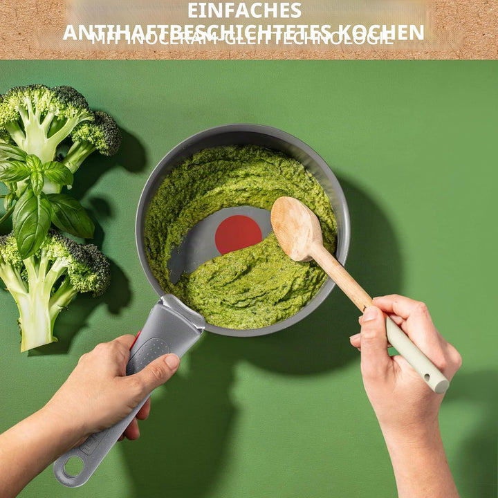 Tefal Ingenio Renew L2603002 Stieltopf, 20 cm, Keramikbeschichtung, antihaftbeschichtet, recycelt, g