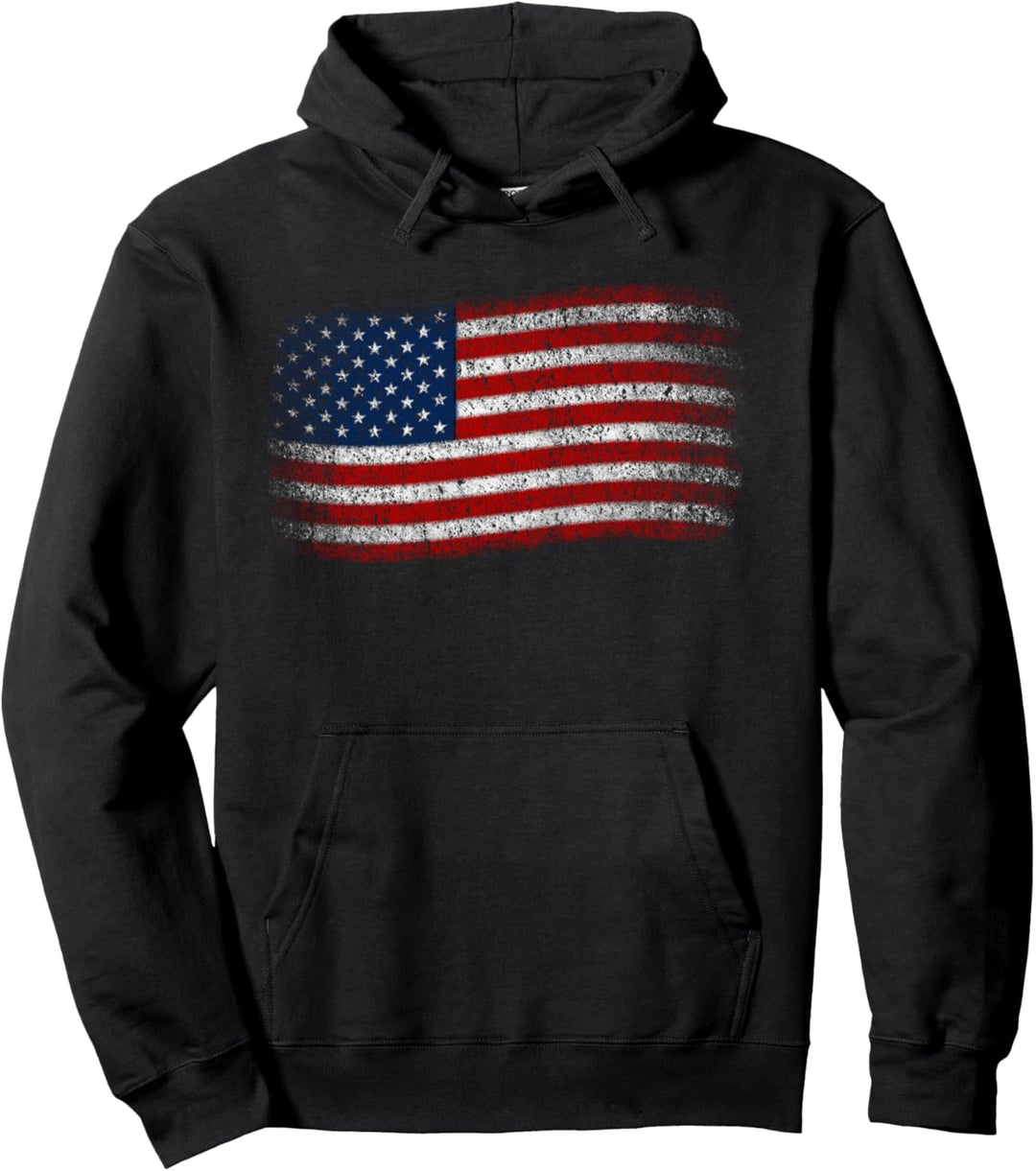 American Flag Hoodie for Men Women US Patriotic USA Flag Pullover Hoodie