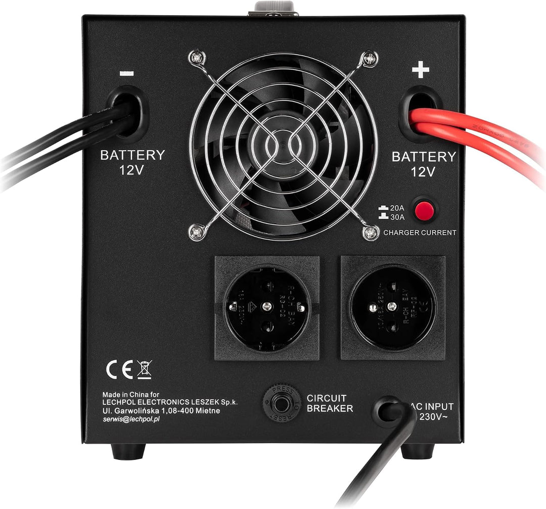 Notstromversorgung KEMOT PROsinus-1200 URZ3407B Wechselrichter reiner Sinus Ladefunktion 12V 230V 20