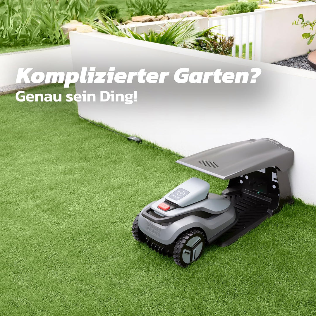Terramow V1000 Mähroboter ohne Begrenzungskabel, ohne RTK, mit KI-Bilderkennung und Hinderniserkennu