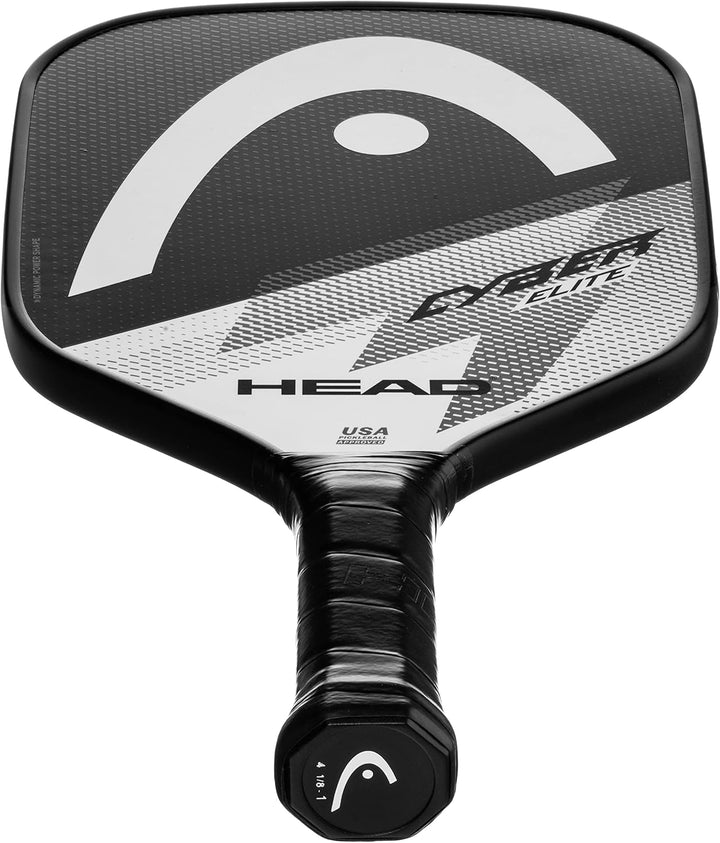 Head Cyber Elite Pickleball-Paddel, Fiberglas-Oberfläche, Schwarz/Weiss, Anfänger- bis Fortgeschritt