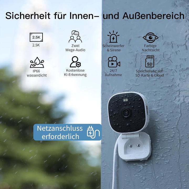 VIMTAG 2,5K Überwachungskamera Aussen, 5GHz WLAN Kamera Outdoor,Aussenkamera,Farbige Nachtsicht,Tag&amp;