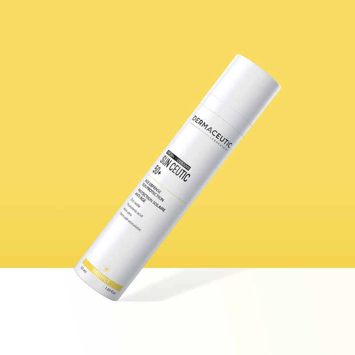 Dermaceutic Sun Ceutic 50+ - Protección solar antienvejecimiento con filtro UV, ácido hialurónico, A