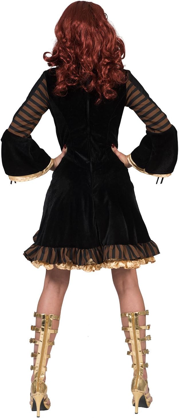 Kostüm Steampunk Dame Violet Grösse 36/38/Schwarz Gold Kleid Damenkostüm Steampunkkostüm Karneval Fa