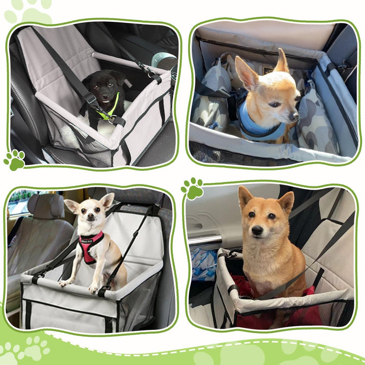 Flagest Hunde Autositz Verstärkt Hundesitz Auto, Oxford Atmungsaktiv Waschbare Hundeautositz, Faltba