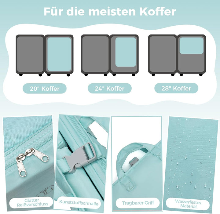 Kono Hängende Koffer Organizer Faltschrank Packwürfel Reisen mit Etikett Leichte Reisegepäck Organiz