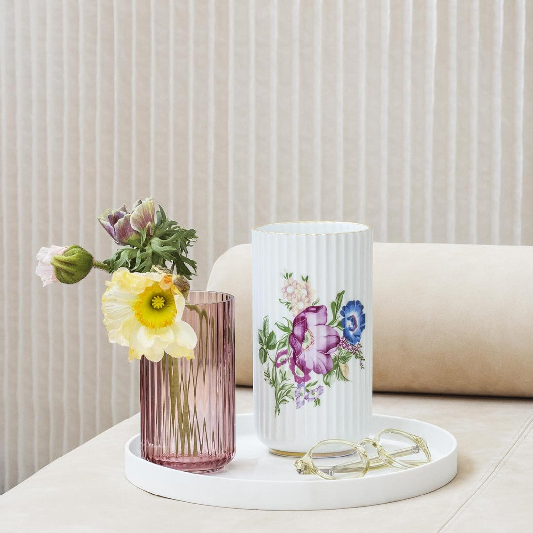 Lyngby Porcelæn Vase H15.5 cm Lyngby aus mundgeblasenem Glas zeitlos, rot H15,5 cm Burgundy, H15,5 c
