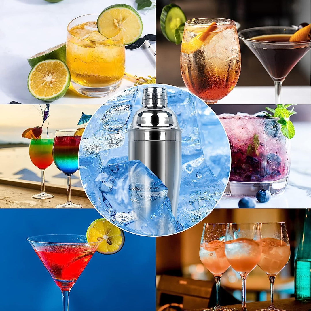 Cocktail Set 750ml Cocktail Shaker,24pcs Bar Zubehör Coctail Mixer Set Barkeepers Friends Jigger,Bos