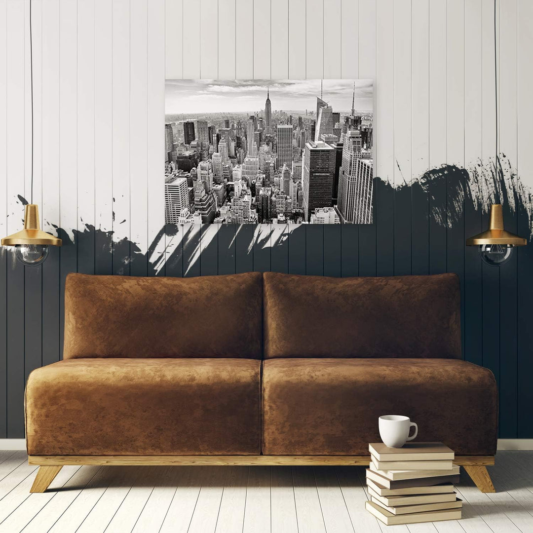 Leinwandbild XXL Architektur Wandbild Kunst schwarz-weiss 120x80 cm Leinwandbild 120x80 cm schwarz-w