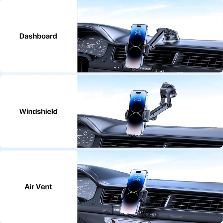 Miracase Handyhalterung Auto[Verbesserter Saugnapf&amp;Metall-Doppelhaken] Handyhalter Auto Lüftung Arma