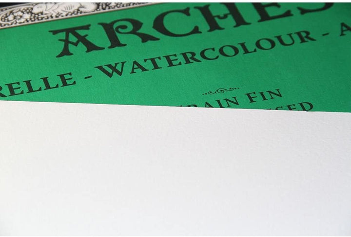 Arches - A1795058 Aquarellpapierblock, 17,8 x 25,4 cm, 20 Blatt, 300 g/m², kaltgepresst, Weiss