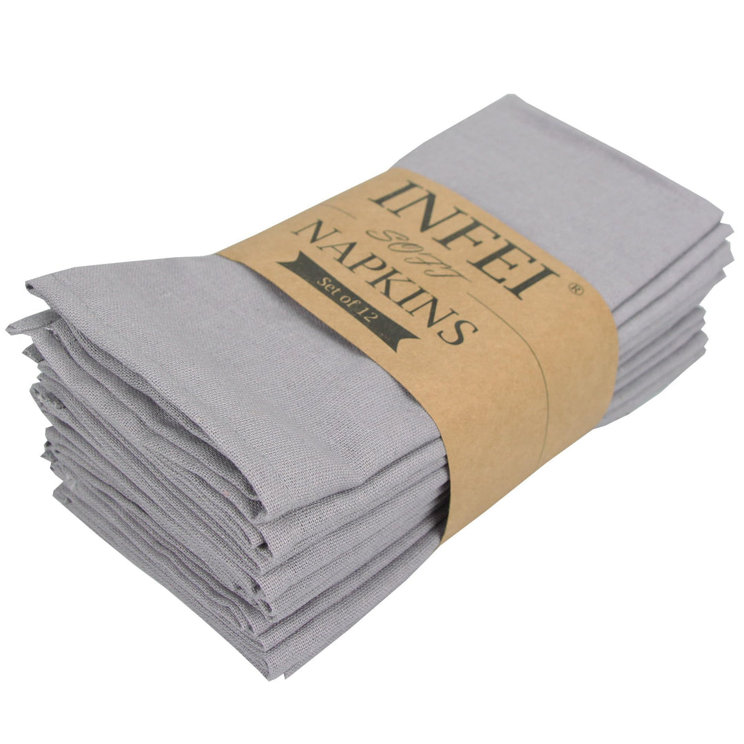 weich Polyester -Leinen gemischt Abendessen Cloth Servietten, 12 Stück (40 x 40 cm), für Veranstaltu