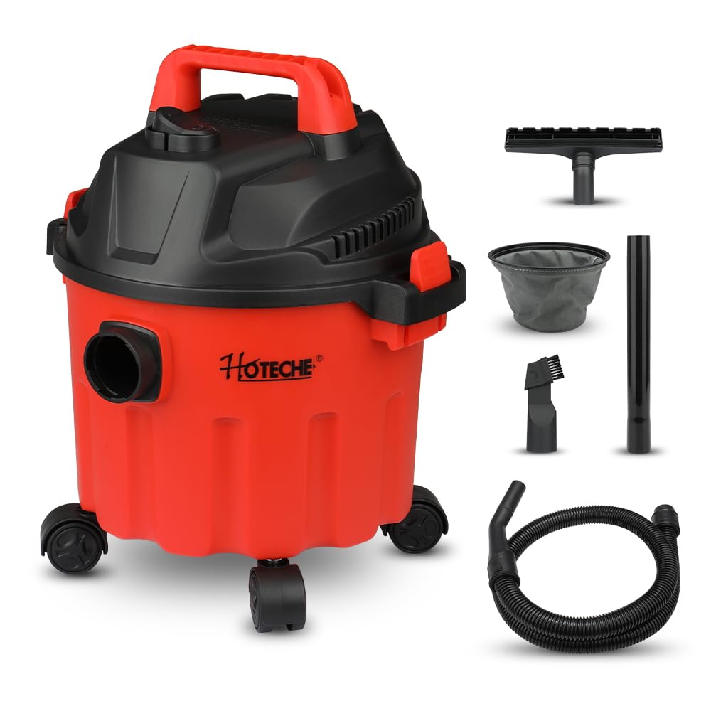 Hoteche 800W Nass- &amp; Trockensauger - 10L Fassungsvermögen, Kupferdrahtmotor, Kunststoffbehälter, ide