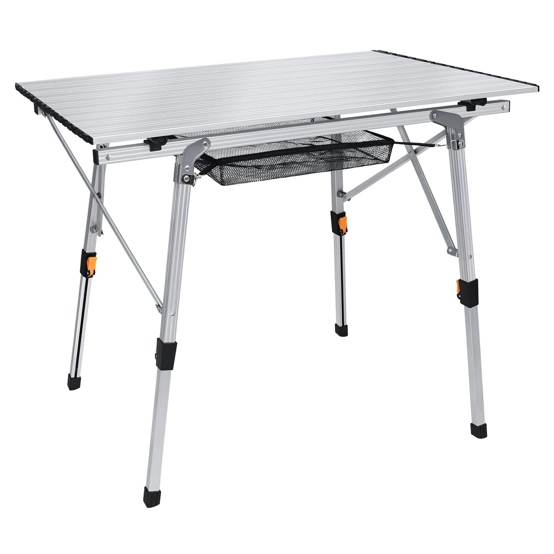 FIVMEN Campingtisch Klappbar 90x51,5 cm Klapptisch Camping Höhenverstellbar Aluminium Camping Tisch
