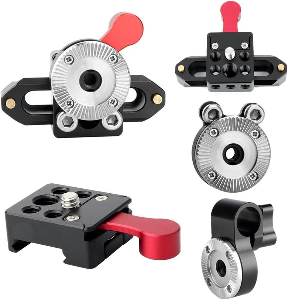 NATO Clamp,NICEYRIG NATO Lock Klemme mit Quick Release Sicherheitsschiene 7cm für LED Video Licht, M