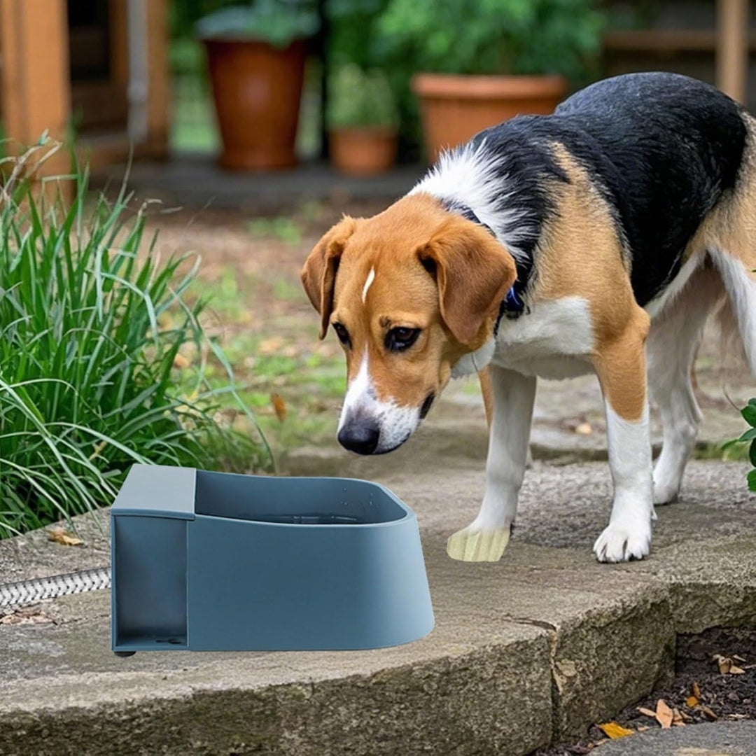 Enjoying Automatischer Hundewasserspenser mit 1.5 M Metallwasserrohr, Autofüllen Hunde Wassernapf fü