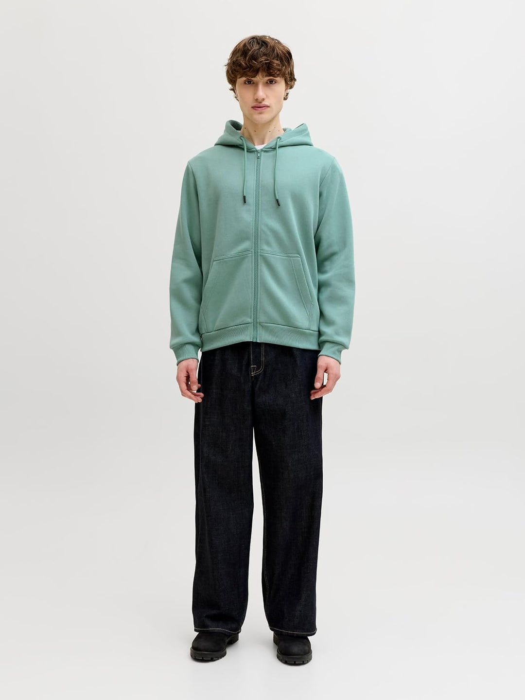 JACK &amp; JONES Herren Jjebradley Sweat Zip Hood Noos Sweatshirtjacke (1er Pack) S Mineral Blue, S Mine