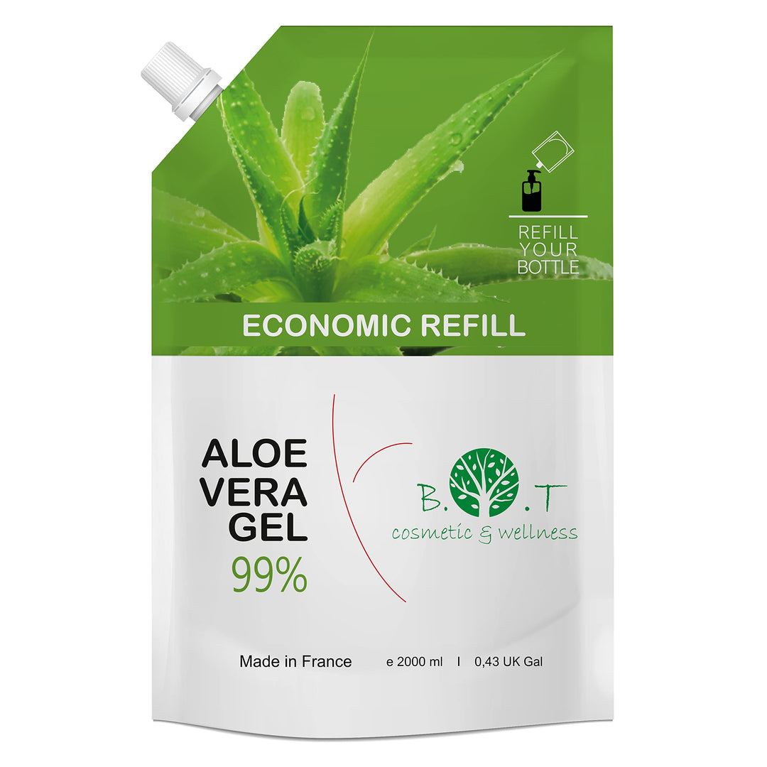 B.O.T Cosmetic &amp; Wellness - Bio Aloe Vera Gel aus Spanien | Feuchtigkeitsspendend, Beruhigt Sonnenbr