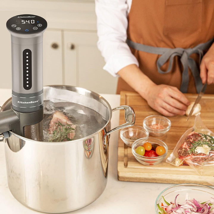 KitchenBoss Sous Vide Garer Stick Präzisionskocher•1100W •360° Zirkulation•40℃-90℃ Temperaturbereich