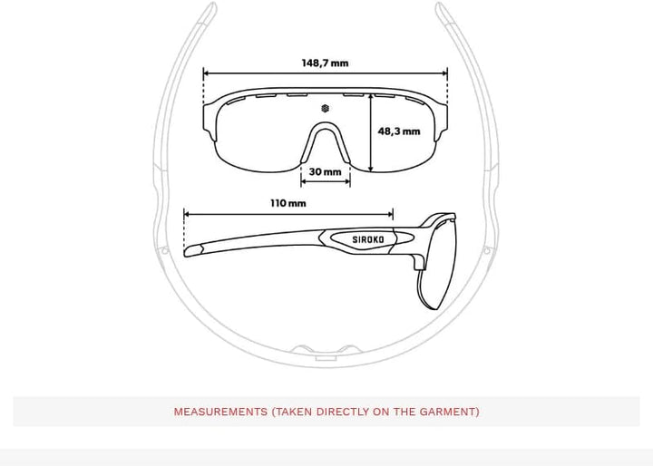 SIROKO Polarisierte K3 Fahrradbrille Herren und Damen Ultraleicht Antifog-Brillenglas, K3 MTB