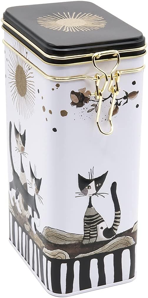 Fridolin Vorratsdose/Kaffeedose aus Metall mit Verschluss - Rosina Wachtmeister: Cats, Sepia