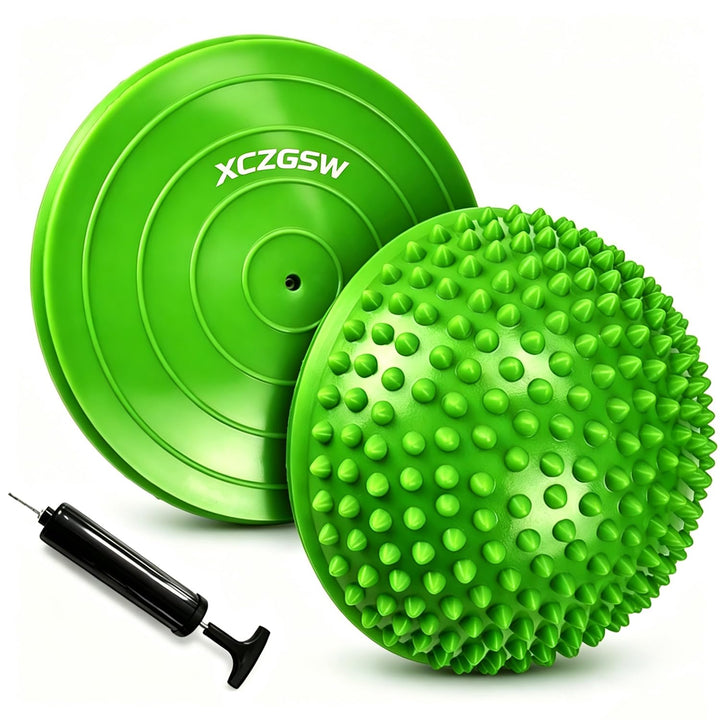 2er-Set Therapie Balance Igel, Balance-Igel Set, Fitness Halbkugel mit Luftpumpe Trittstein für Kind