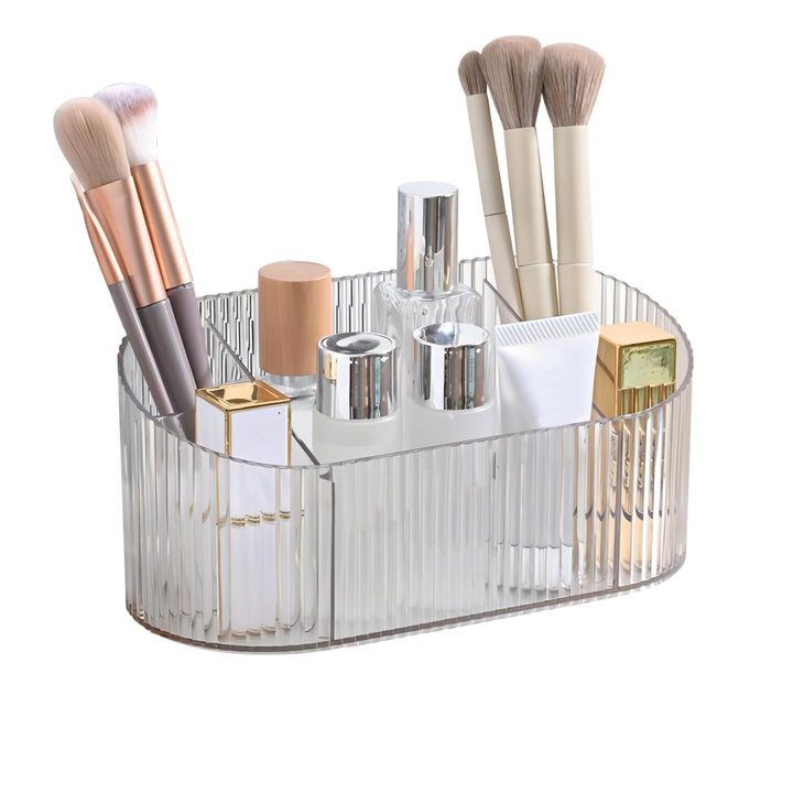 DASITON Make up Kosmetik Organizer,Pinsel Organizer mit 5 Fächern,Acryl Kosmetik Aufbewahrung mit Gr