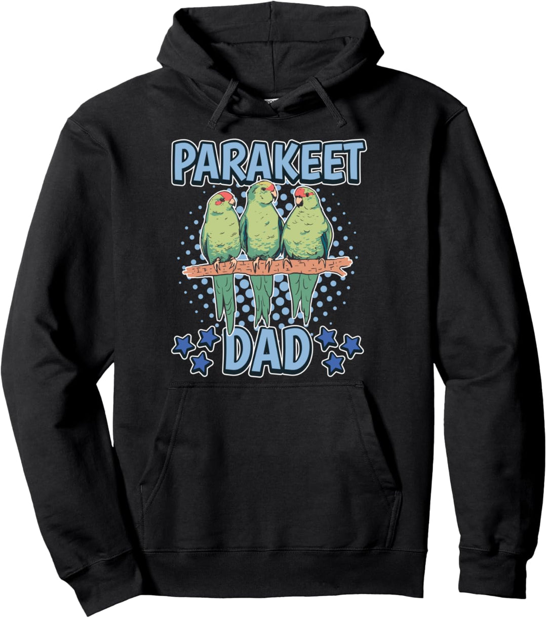 Herren Parakeet Dad Papa Vatertag Sittich Pullover Hoodie