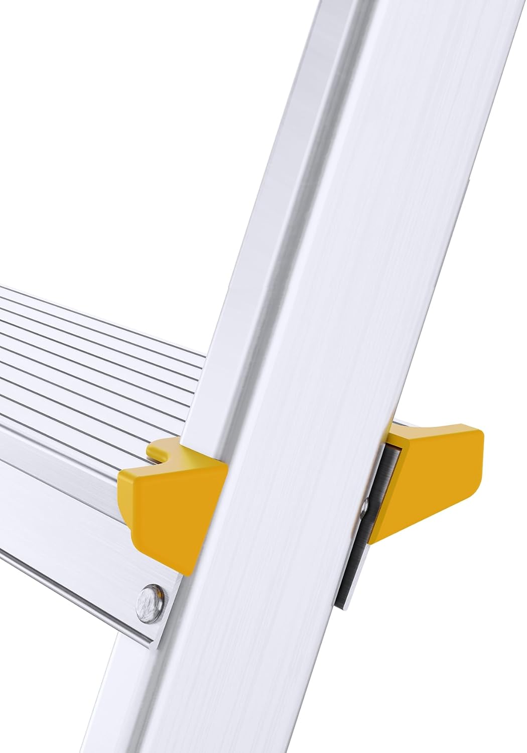 DRABEST Leiter PRO Serie Klapptrittleiter 4 Stufen Trittleiter Stehleiter Alu Haushaltsleiter Rutsch