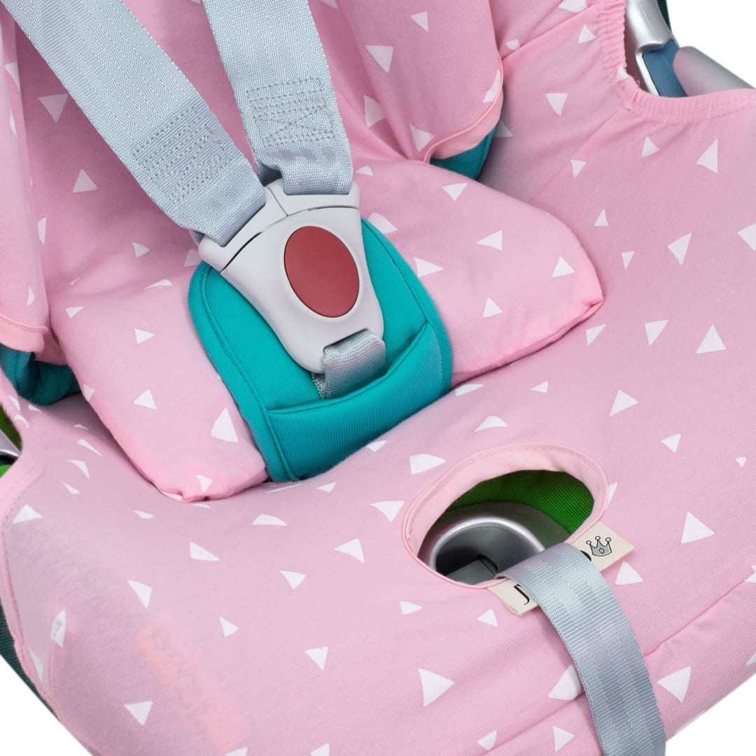 JYOKO Kids Bezug für Autositz kompatibel mit Cybex Aton Cloud- Q-M-2-4-5, aus Baumwolle (Aton Q, Pin