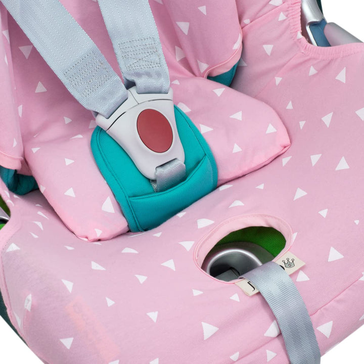 JYOKO Kids Bezug für Autositz kompatibel mit Cybex Aton Cloud- Q-M-2-4-5, aus Baumwolle (Aton Q, Pin