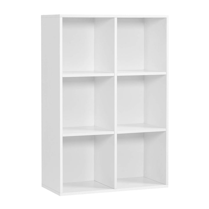 VASAGLE Bücherschrank, Bücherregal, mit 6 Fächern, Büroregal, Würfelregal, Standregal, für Wohnzimme