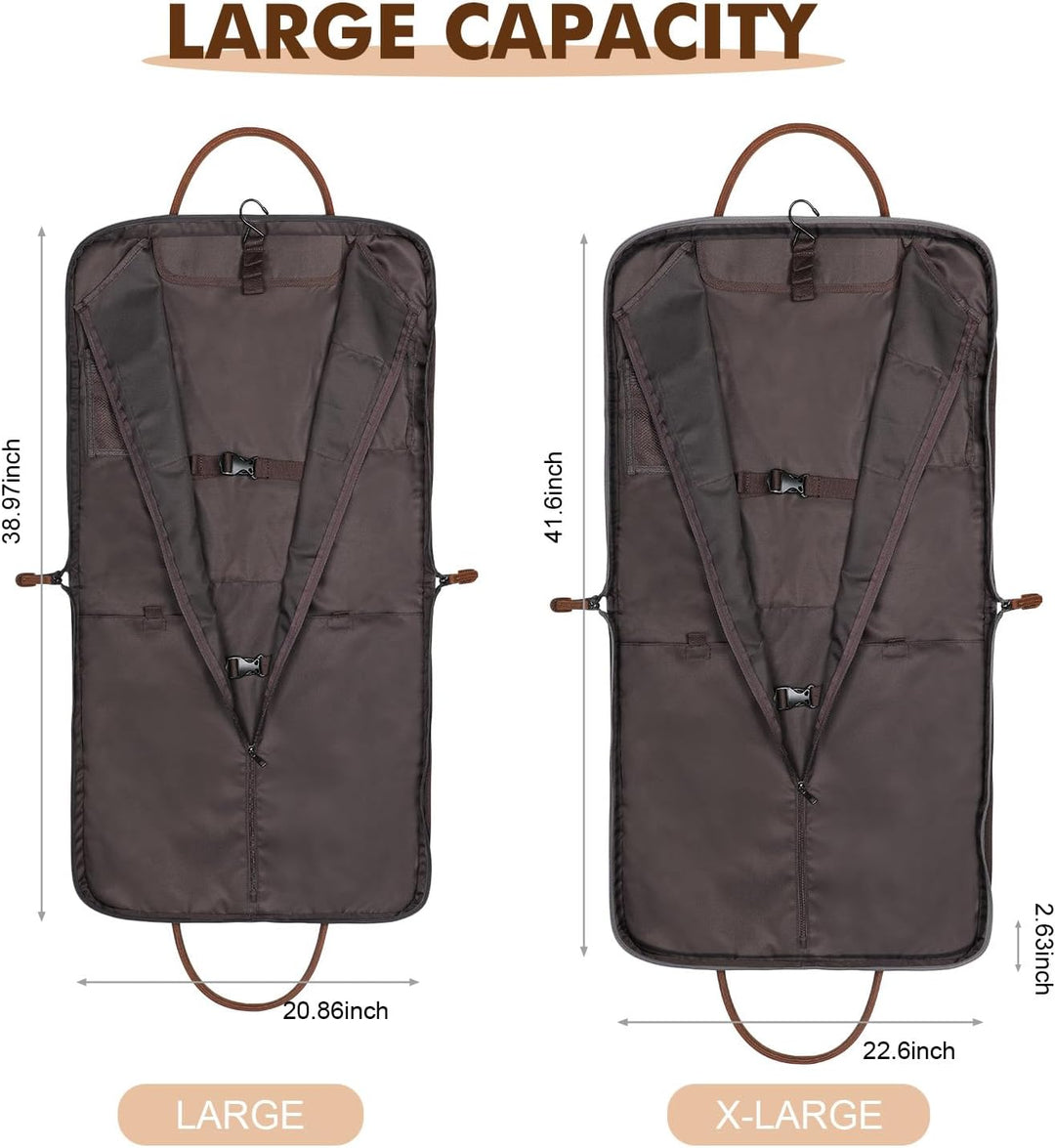 S-ZONE Herren Kleidersack Anzugtasche Canvas Kleidertasche für Geschäftsreisen L Grey-l, L Grey-l