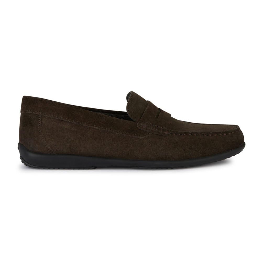Geox Herren U Ascanio A Mokassins 45 EU Dunkelbraun, 45 EU Dunkelbraun