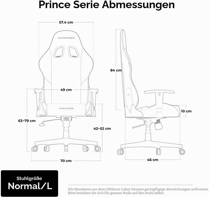 DXRacer Prince L Schwarz &amp; Weiss PVC Leder das Orginal Gaming Stuhl, Schreibtischstuhl, Bürostuhle,