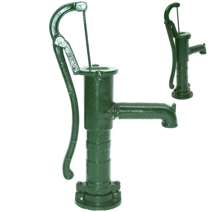 D&amp;L Schwengelpumpe Gusseisen Grün Handpumpe 55916 AWZ Handschwengelpumpe Gartenpumpe