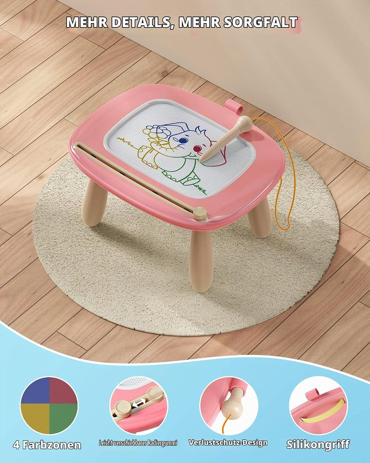 Kikapabi Magnetisches Zeichenbrett für Kleinkinder – Geschenk zum 1. Geburtstag für Mädchen und Jung