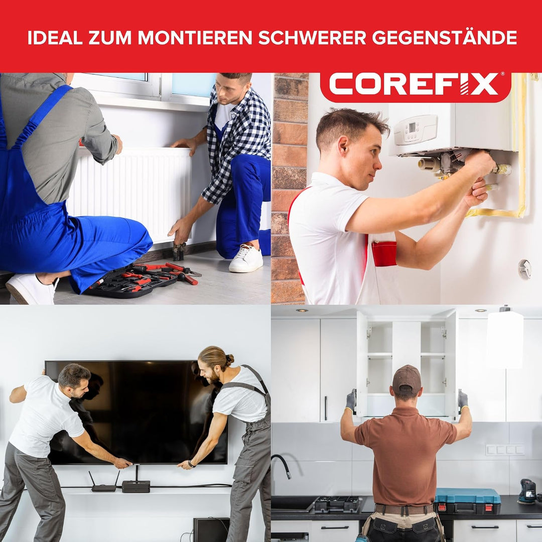 Corefix PLUS30, Schwerlast-Gipsplattendübel, getestet bis 250 kg, 24 Stück in Grosspackung